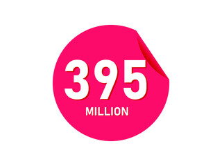395 million texts on the white background