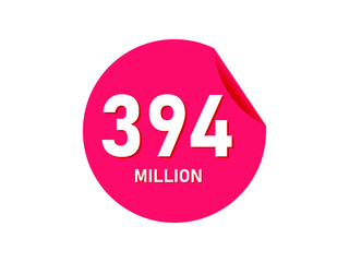 394 million texts on the white background