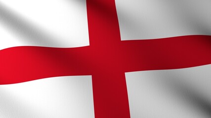 Obraz premium Flag of The England. Flag's image are rendered in real 3D software.