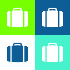Baggage Flat four color minimal icon set