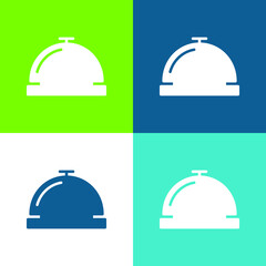 Bell Flat four color minimal icon set
