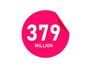 379 million texts on the white background