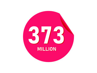 373 million texts on the white background