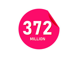 372 million texts on the white background