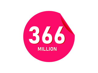 366 million texts on the white background