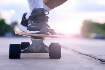 Fototapeta premium person on skateboard