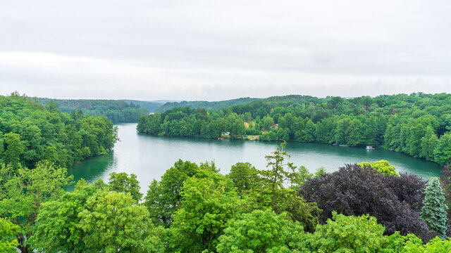Great view from the castle tower at Lagow, Poland
