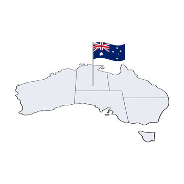 recommend clip art: Australia map 3d vector graphics