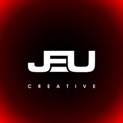 JEU Letter Initial Logo Design Template Vector Illustration