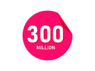 300 million texts on the white background
