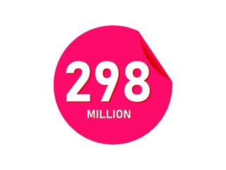 298 million texts on the white background
