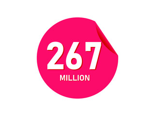 267 million texts on the white background