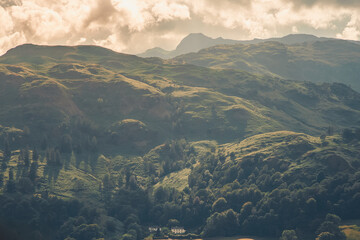Montains and landscapes in Lake District