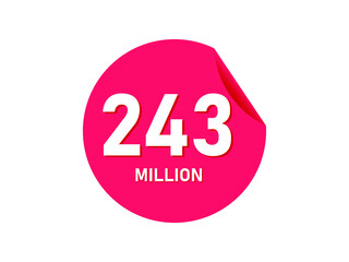 243 million texts on the white background