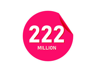 222 million texts on the white background