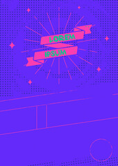 Poster template for print. Colorful background illustration with place for text