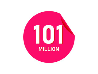 101 million texts on the white background