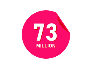 73 million texts on the white background