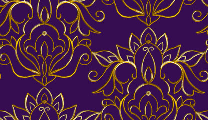 Gold embroidery with arabesques