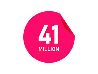 41 million texts on the white background