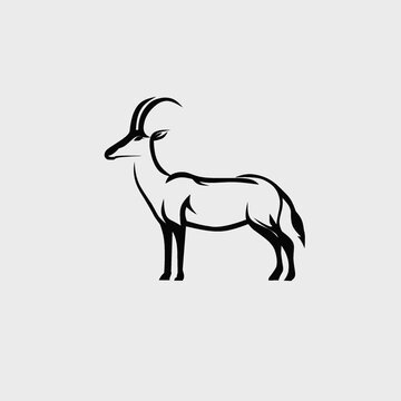 Vector illustration of a goat