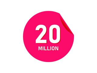 20 million texts on the white background