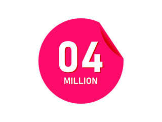 4 million texts on the white background