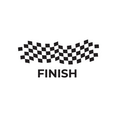 Race flag icon logo design template