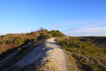 Scenery at the top of a small mountain
