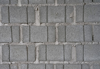 texture of bricks blocks wall construction before plastering