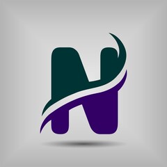 Letter font icon and logo template. New design and elegant typographic concept. Multy Colour. File EPS.