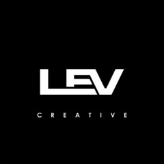 LEV Letter Initial Logo Design Template Vector Illustration