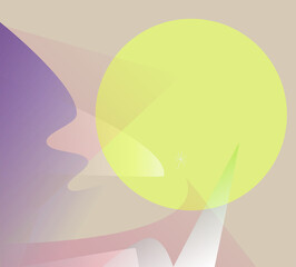 Abstract design template with gradient shapes. Vector illustration.