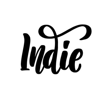 Indie music lettering Handwritten stock lettering typography