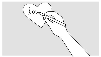 Zeichnende hand als vektorillustration. eine Botschaft schreiben.