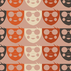 Masks vector seamless repeat pattern print background