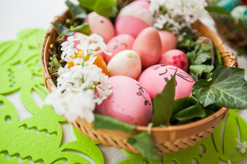 Obraz na płótnie Canvas Easter eggs collection , handmade painting, Orthodox Easter
