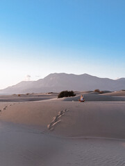 meditation in the desert dunes of Turkey