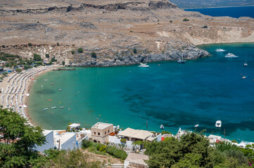 Eine kleine Bucht auf Rhodos im Städtchen Lindos © Frank Wagner