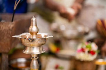 Oil lamp, Diwali , Hindu festival , royal Rajasthan, India	