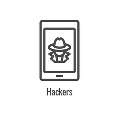 Certified Ethical Hacking icon showing security and hacking idea