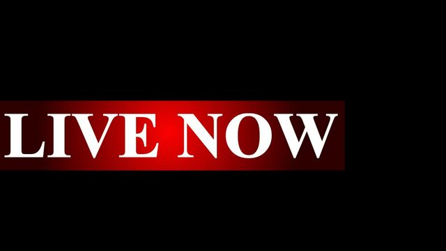 Simple LIVE NOW lower third for streaming. Easy to use in the alpha matte channel.