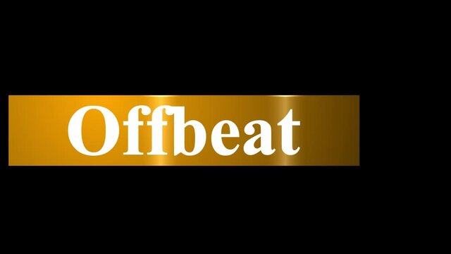 Offbeat animated simple and clean lower third in high resolution and alpha channel (transparent background).
