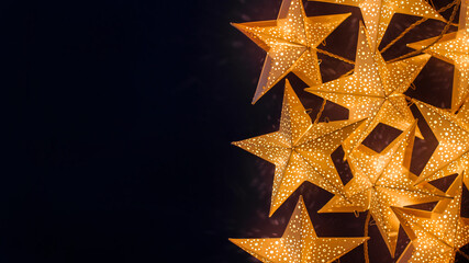 Obraz premium decorations for the holiday. white paper stars.background for Christmas and new year holidays.