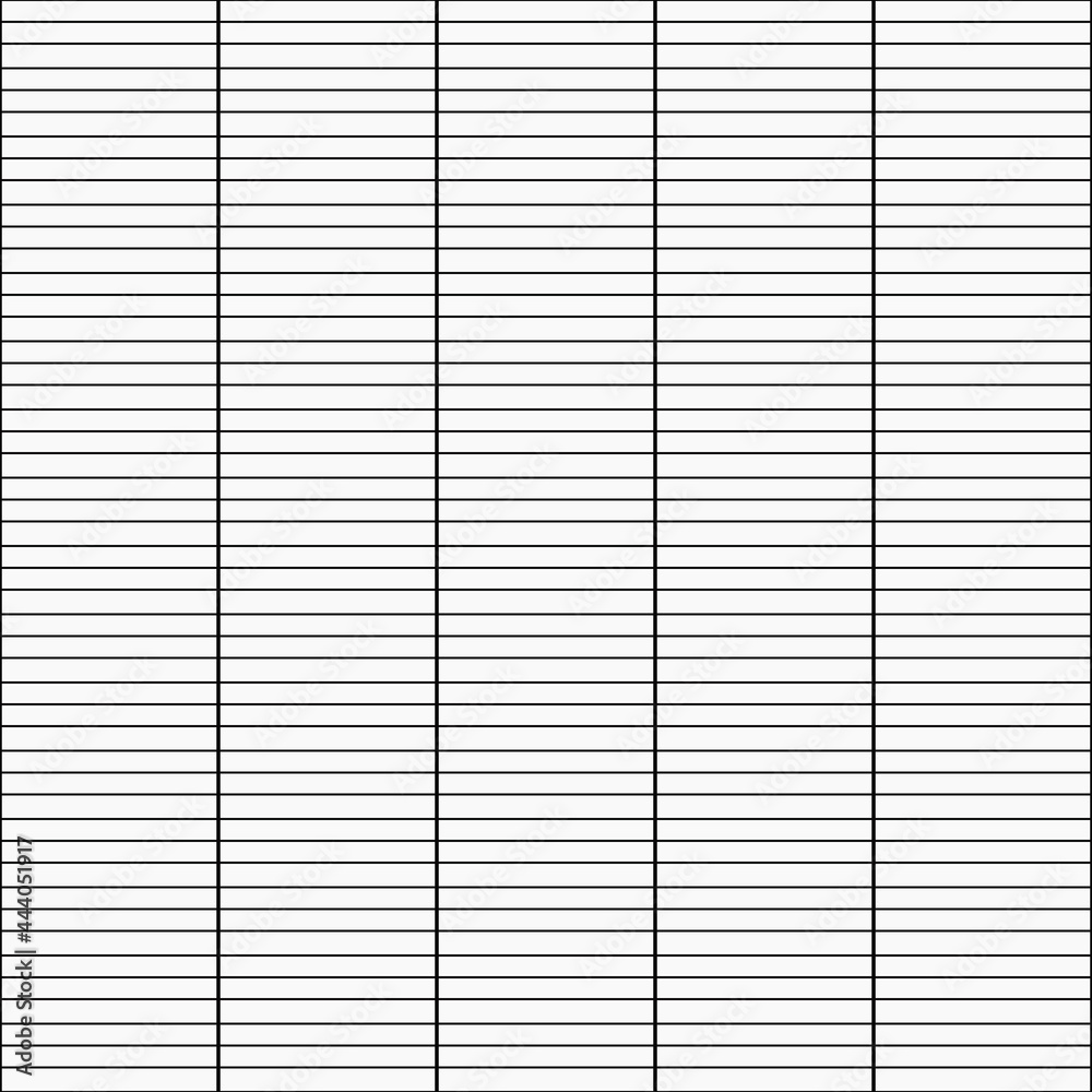 Poster Table. Empty rectangles. Vector black lines make simple table.