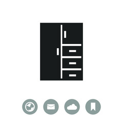 Cupboard vector icon.