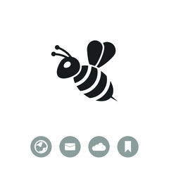 Bee vector icon.