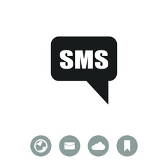 SMS cell phone text message icon.