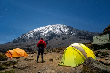 Deurstickers Kilimanjaro Kilimanjaro in Tanzania the highest point in the African Continent