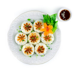 Fried Pan Steamed Bun or Sheng Jian Bao filled with Mince Pork